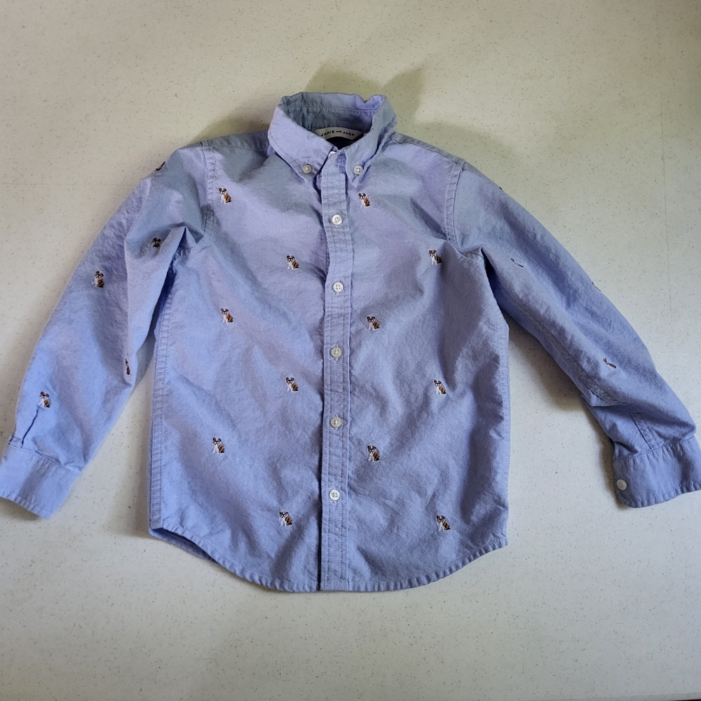 Janie and Jack Embroidered Button-down